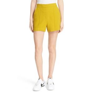 A.L.C. Cohen High Waist Shorts $365 Citrine Size 6 Mustard Yellow Tailored Fit